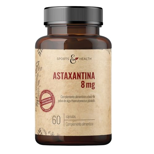 Astaxantina 8 mg - 60 Cápsulas Blandas - Astaxantina Altamente Dosificada - Antioxidantes - Probada en Laboratorio - Astaxantina Natural con Vitamina E - Haematococcus Pluvialis Astaxantina