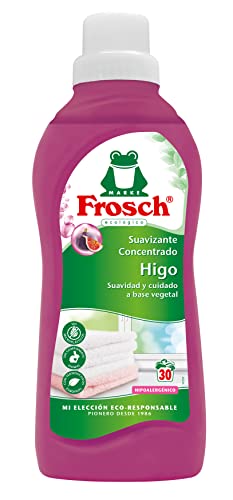 Frosch - Suavizante Concentrado Liquido para Lavadora, Apto para Ropa Blanca y de Color, Pieles Sensibles y Atópicas, Producto Hipoalergénico y Ecológico, Higo - 750 ml