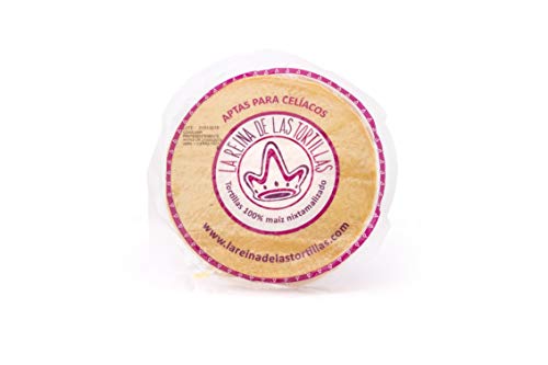 La Reina de las Tortillas | Tortillas Mexicanas de Maíz Amarillo| Líder Europeo en Gastronomía Artesanal Mexicana | 18 Unidades | 15cm | Ideal para Fajitas | Sin Gluten | Maíz 100% Nixtamalizado