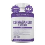 NUTRITHENT® 450 Comprimidos Ashwagandha de Alta Potencia | 2400mg Por Comprimido con Concentración 50:1 | VEGANO - Sin Gluten - Sin OGM