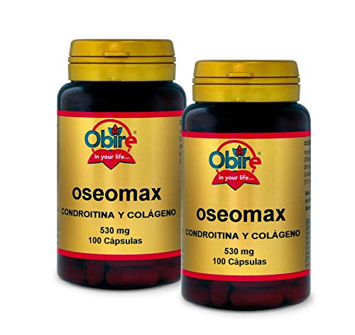 Obire | Oseomax 534 mg | Complemento Alimenticio con Colágeno, Condroitina, Vitamina C y Manganeso | Favorece a las Articulaciones, Huesos. | 100 Cápsulas | Pack 2 unidades