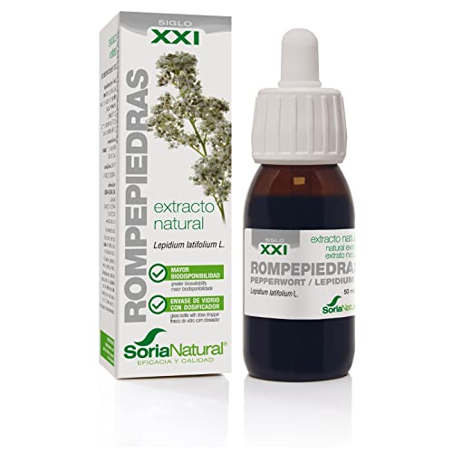 Soria Natural Rompepiedras Extracto - Diurético Natural - Apoya la Función Renal, Ayuda a Prevenir y Tratar Cálculos Renales - 100% Puro - Suplemento para la Salud del Riñón - Botella de 50ml