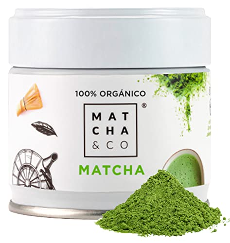 Té Matcha 100% Ecológico 30g [Grado ceremonial]. Té Verde en Polvo Orgánico de Japón. Té Matcha Orgánico. Té Verde Matcha 100% Natural.